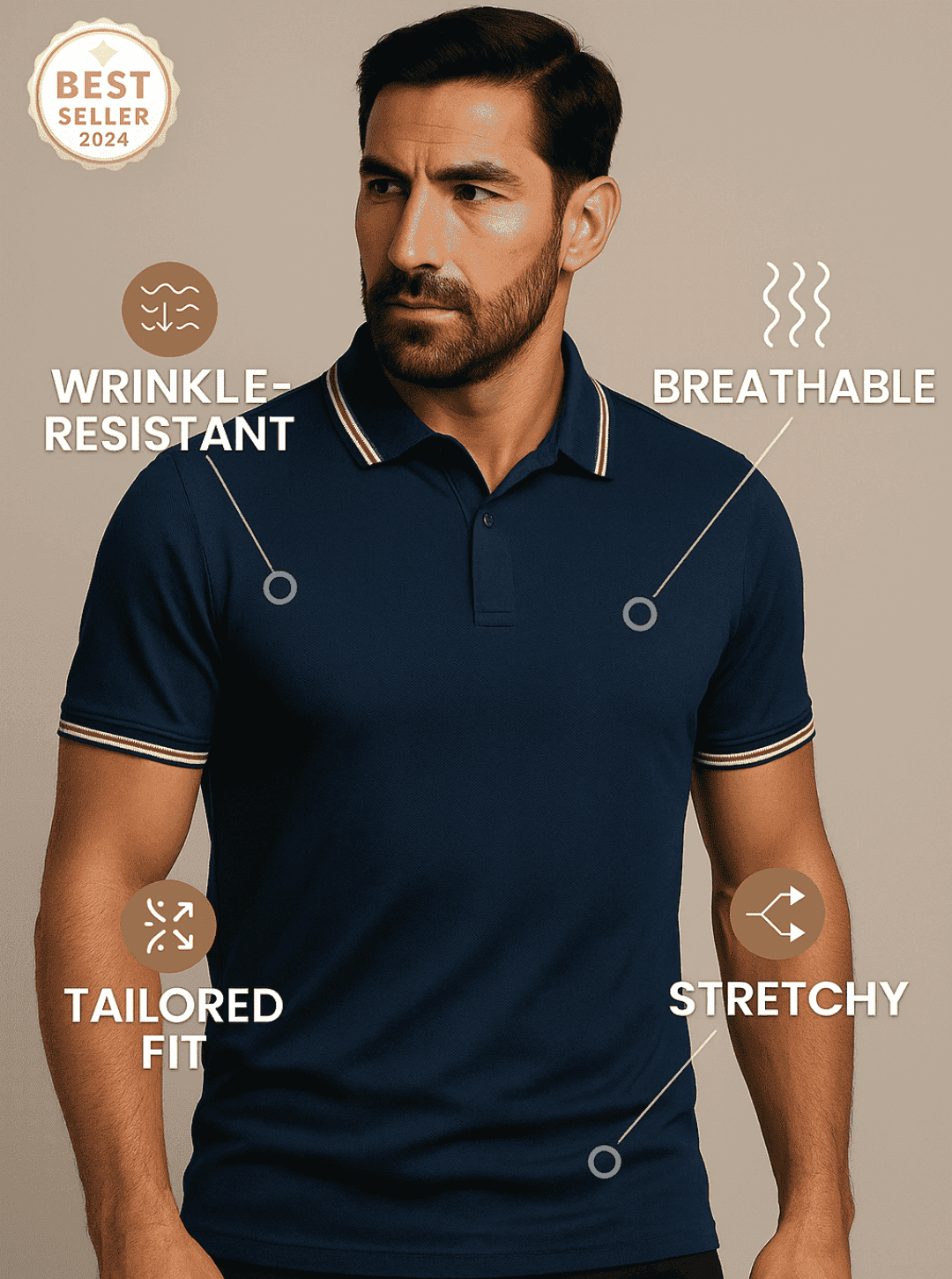 3 Men’s Tees – Wrinkle-Resistant, Odour-Free and All-Day Comfort