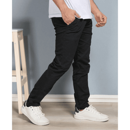 Straight-Fit Men’s Twill Pants – 4-Pack